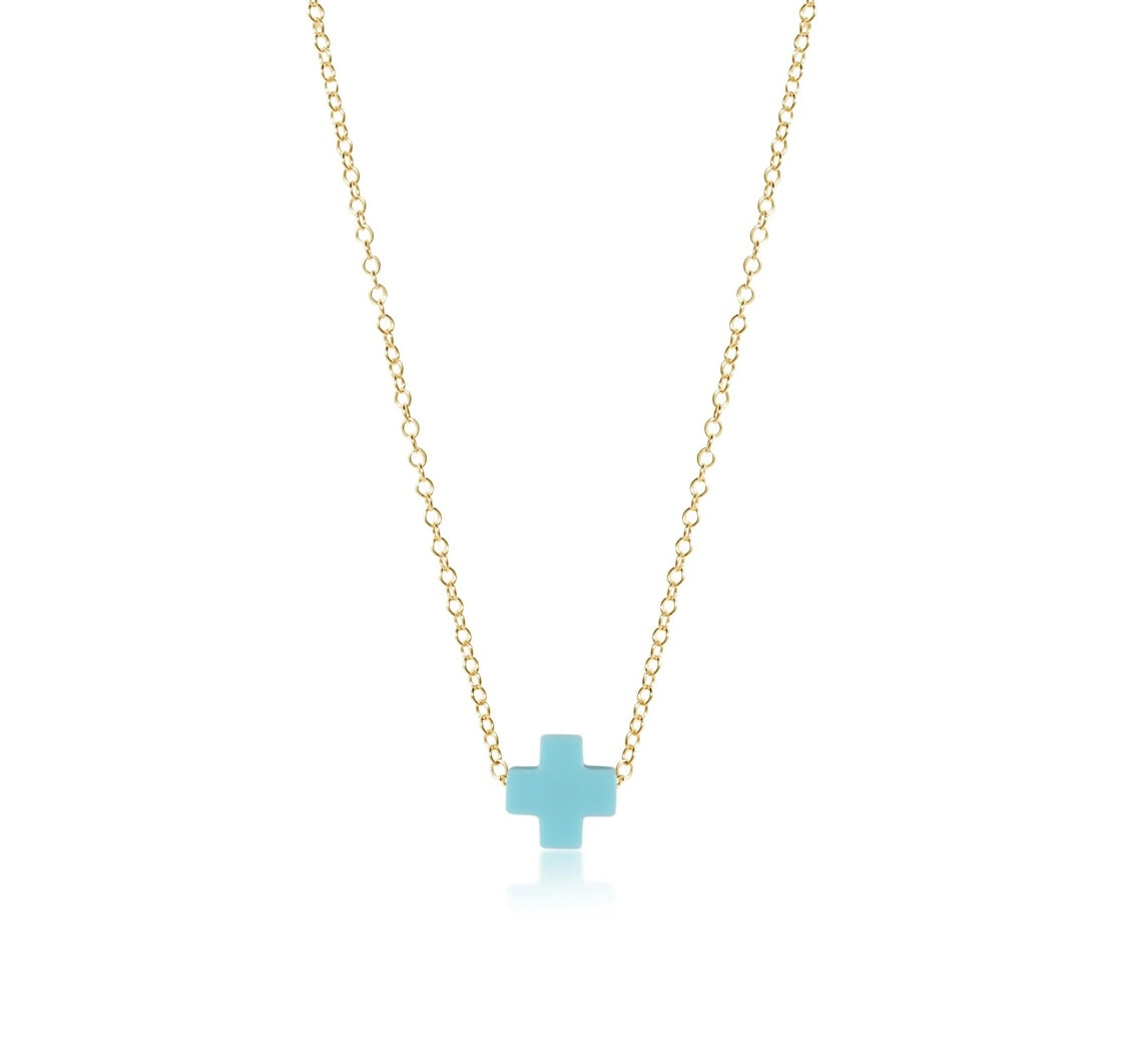 16" Signature Cross Necklace (Multiple Colors Available)