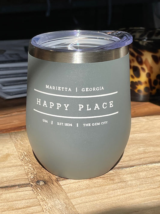 Happy Place Stainless Wine Cup