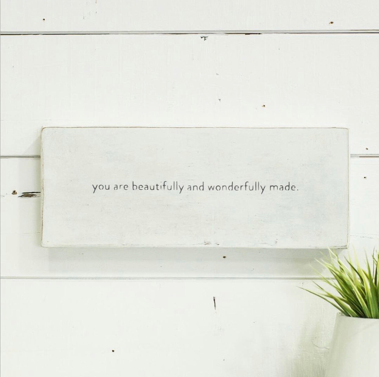 Wooden Wall Art "you are beautifully and wonderfully made."
