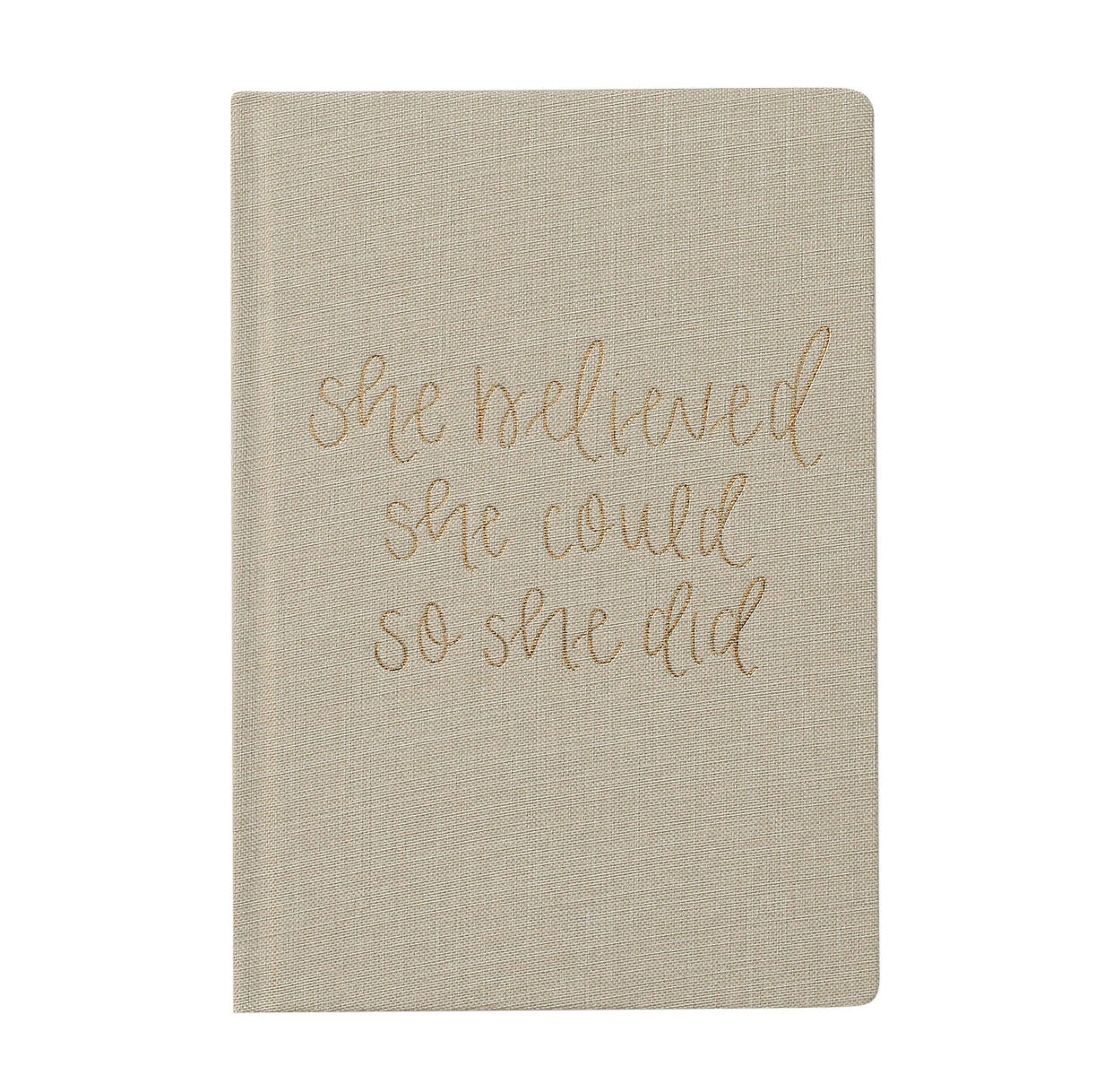She Believed Linen Notebook