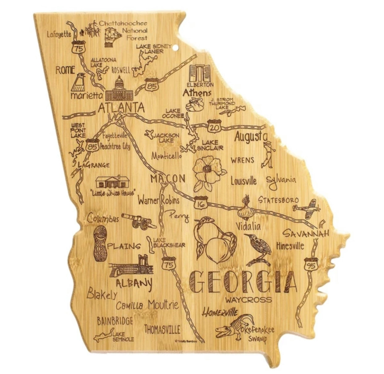 Georgia State Shaped Serving Board