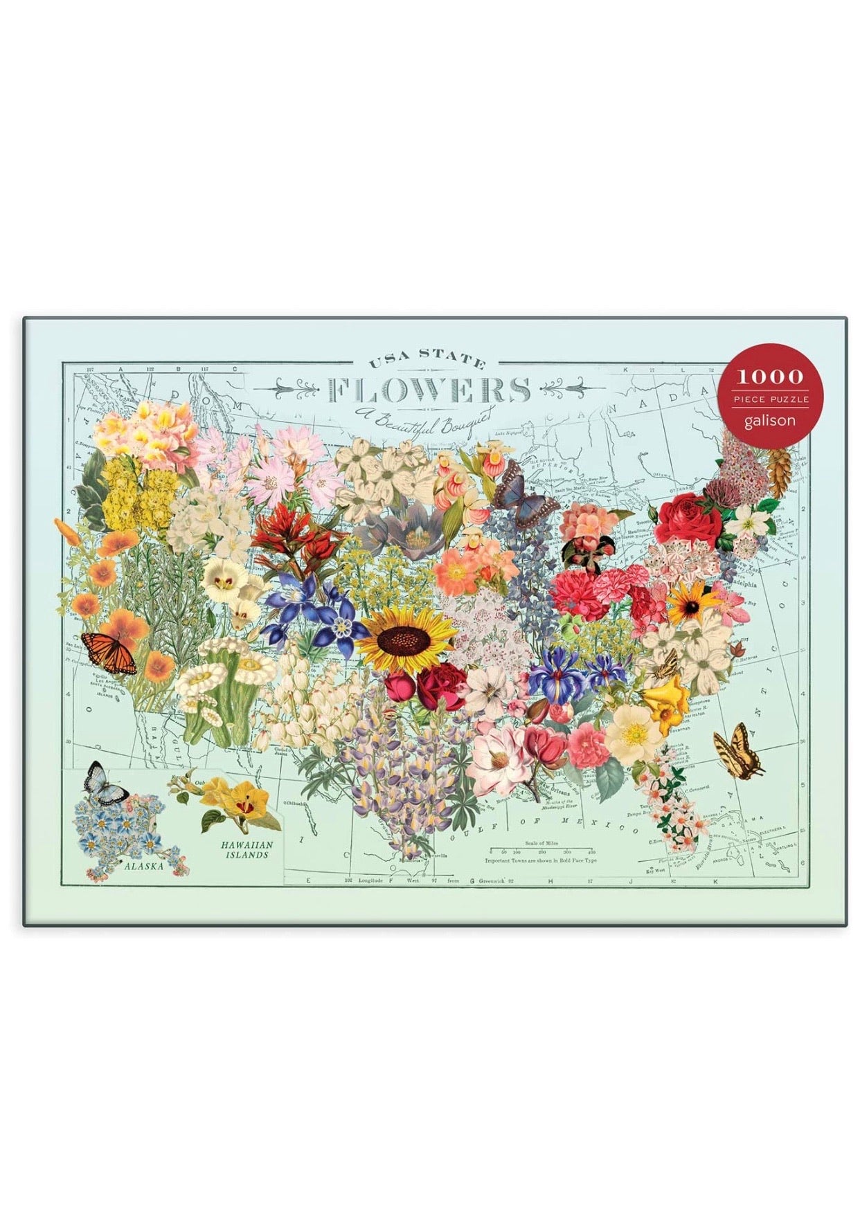 USA State Flowers Puzzle
