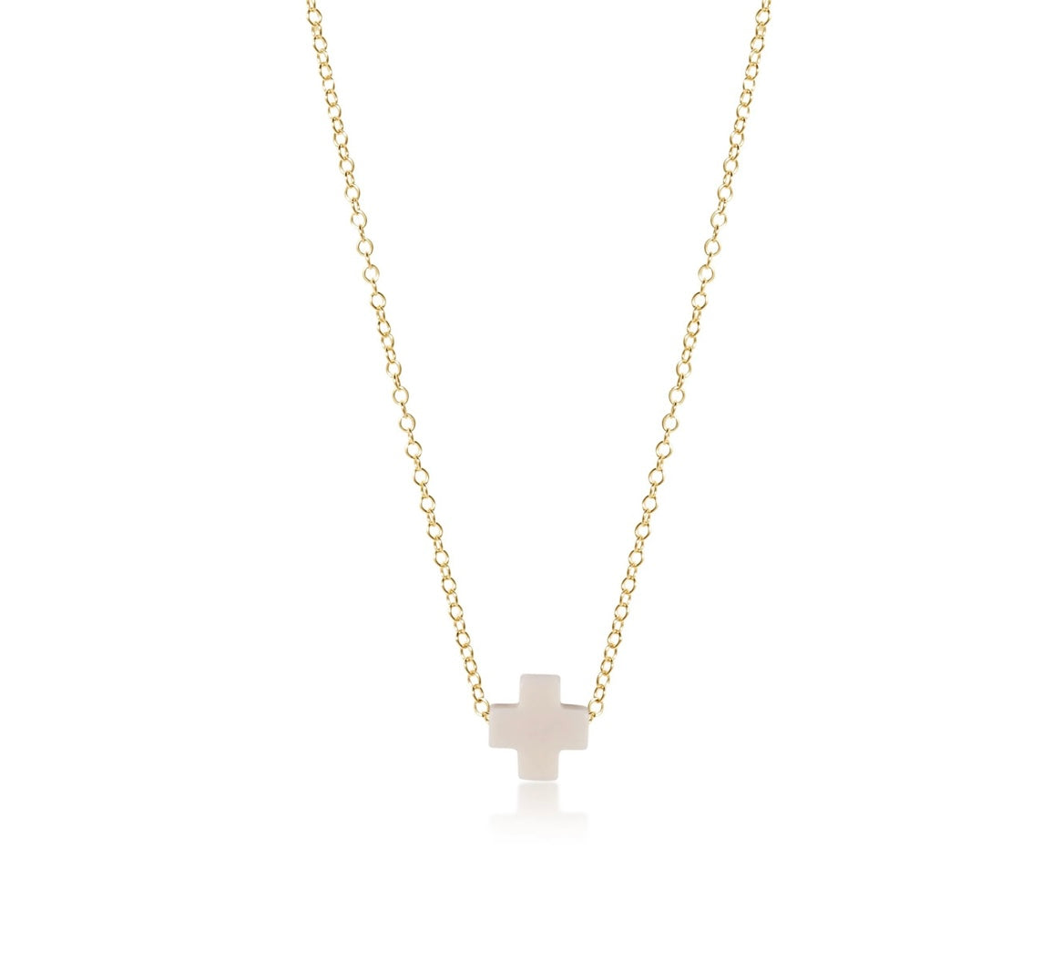 16" Signature Cross Necklace (Multiple Colors Available)